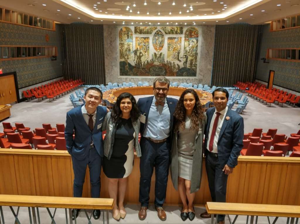 At the Iconic UN Security Council room with my brilliant graduate students in May 2019.